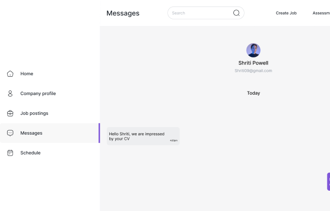 In-app communication interface